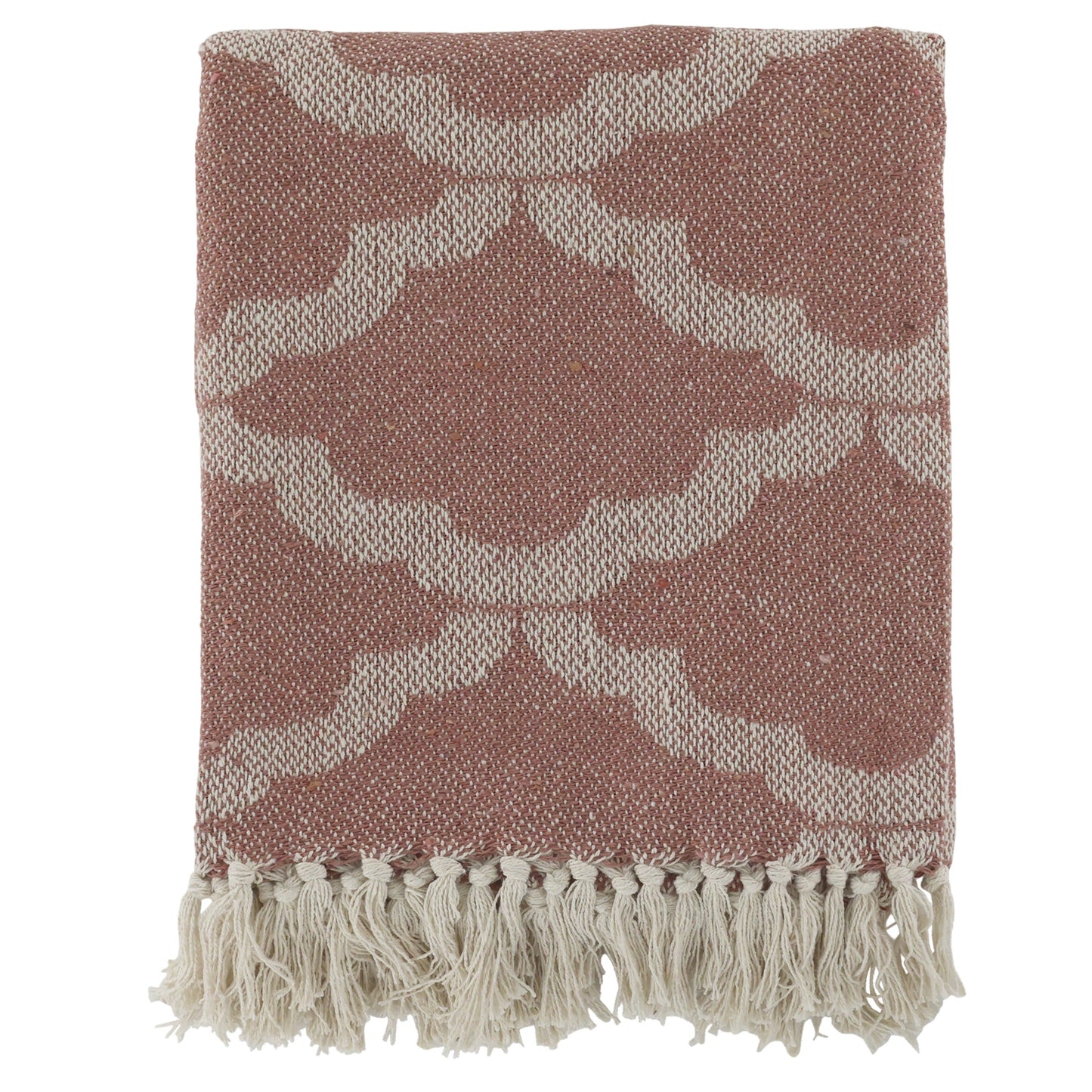 Chic Antique – Aix Plaid aus Recyclinggarn L150/B130 cm Malva & Creme