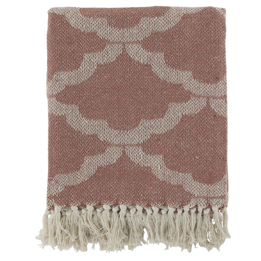 Chic Antique – Aix Plaid aus Recyclinggarn L150/B130 cm Malva & Creme