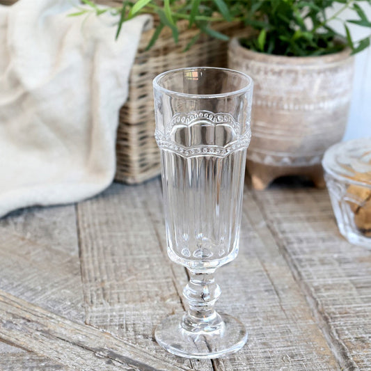 Chic Antique - Champagnerglas Antoinette mit Perlenrand, 6er-Pack