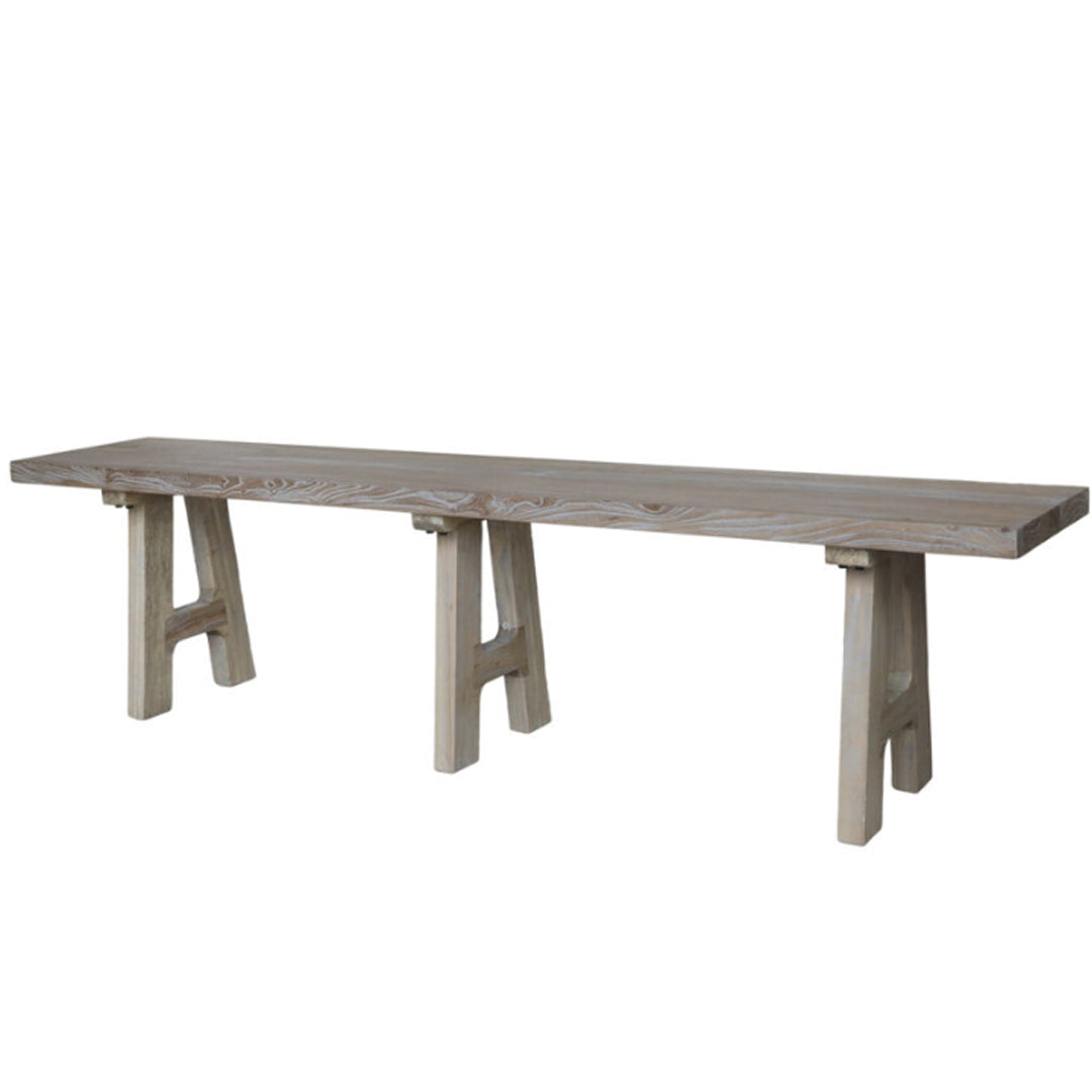 Chic Antique Bank aus recyceltem Holz – Natur H45/L180/B32 cm