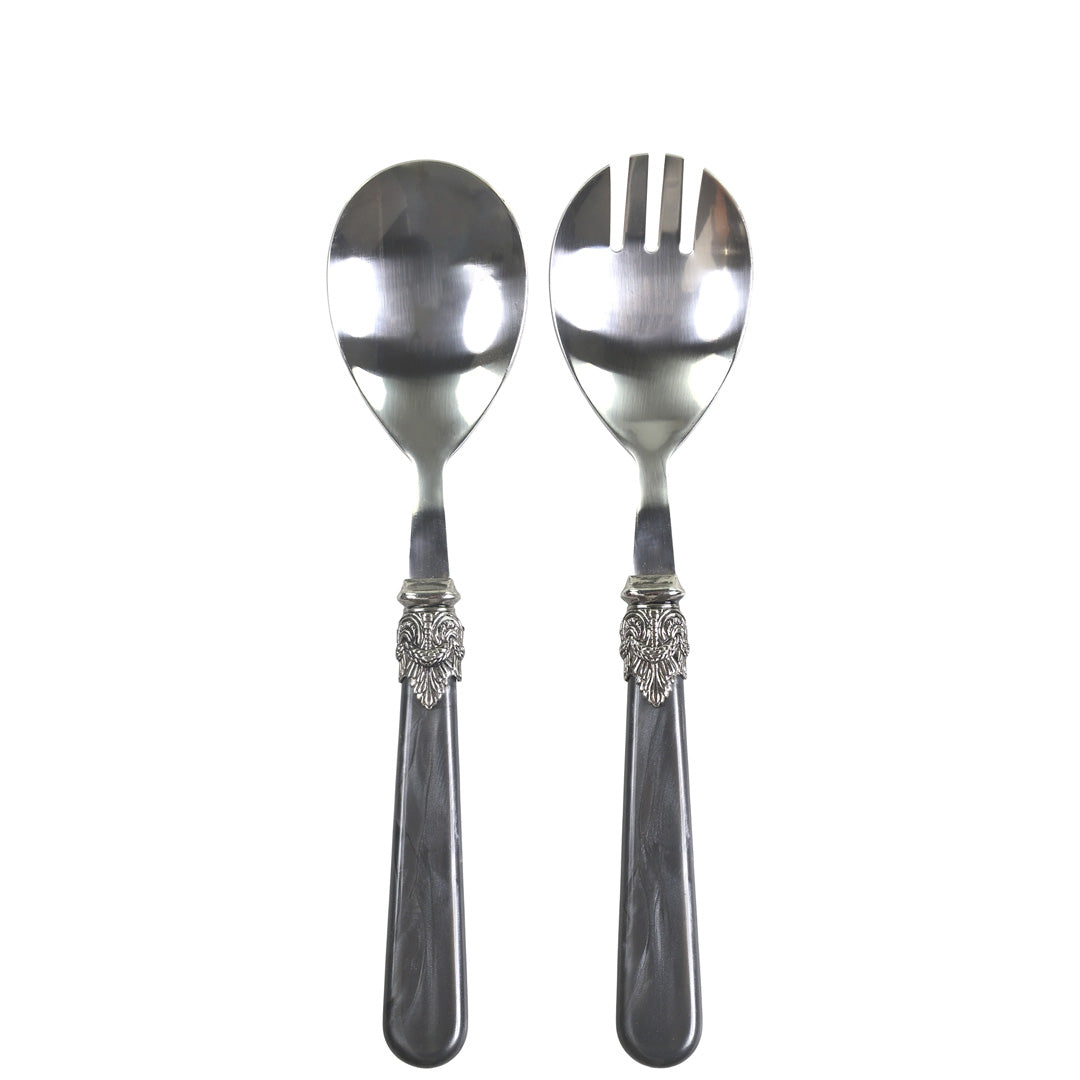 Chic Antique – Linas Salatbesteck in Antik-Kohle | 2er-Set, L21 cm