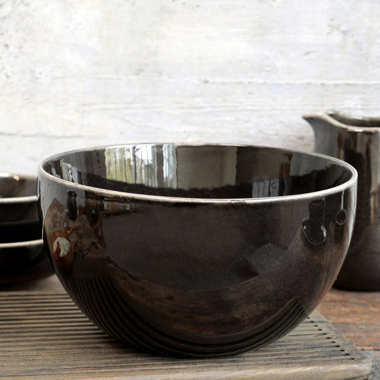 Chic Antique - Calais Salatschüssel, H14/Ø25 cm, Schwarz