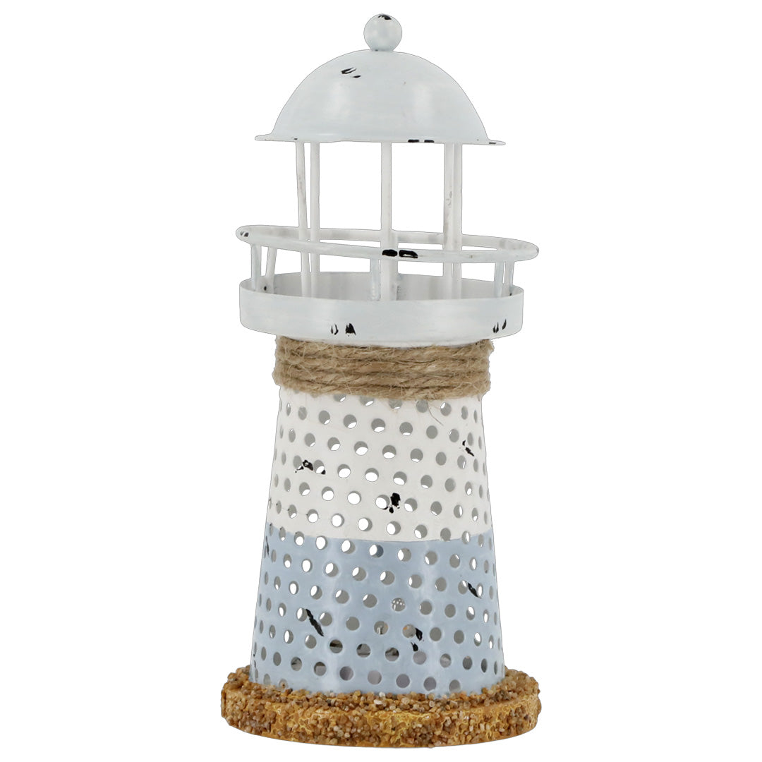Chic Antique – LED-Leuchtturm mit Timer, H15/Ø6,5 cm, Ocean