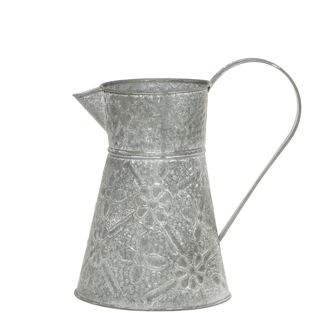 Chic Antique - Kanne mit Muster - Zink, H23,5/L23/B15,5 cm