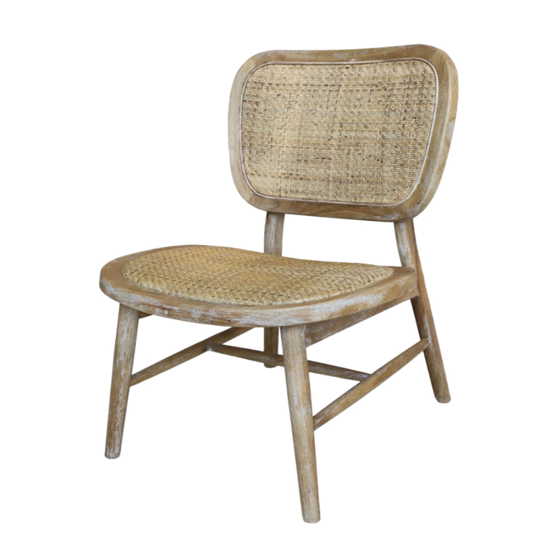 Chic Antique - Loungesessel mit Flechtsitz & Rückenlehne - H78,5/L60/B62 cm