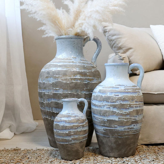 Chic Antique – Maxim Vase mit Henkel – Opal, H70 / Ø40 cm