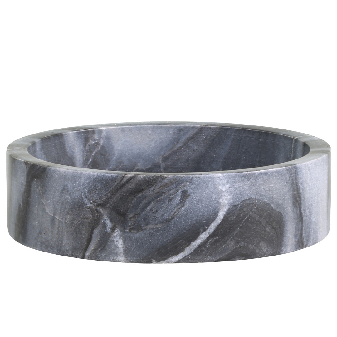 Chic Antique – Niedriger Morlaix Halter aus Marmor in Kohlegrau