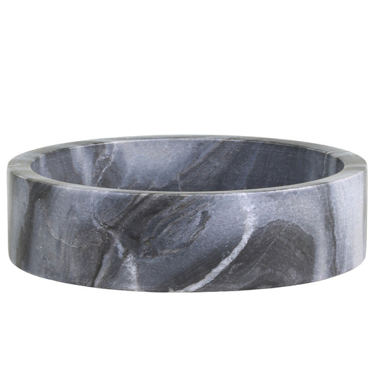Chic Antique – Niedriger Morlaix Halter aus Marmor in Kohlegrau