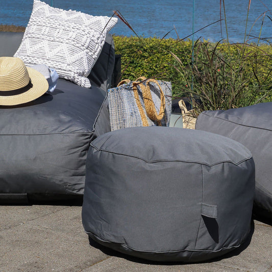 Chic Antique – Outdoor Lounge-Pouf in Anthrazit