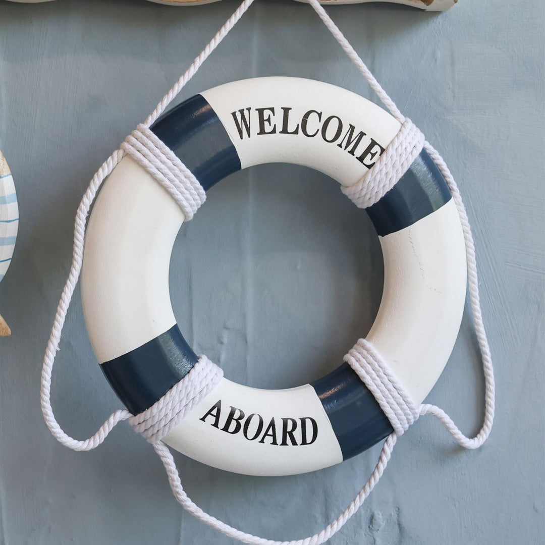 Chic Antique – Deko-Rettungsring zum Aufhängen Ø27/B2,5 cm in Ocean