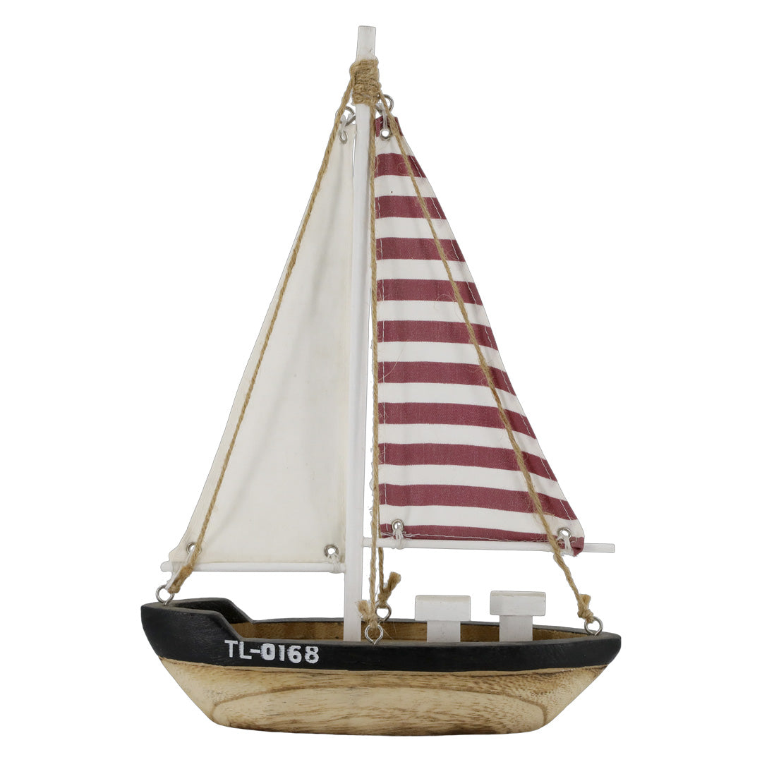 Chic Antique – Segelboot Dekoration H32/L22/B6 cm, Cherry