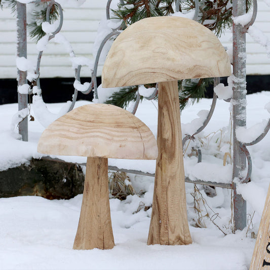 Chic Antique – Kleine Dekorative Pilz, H40/Ø30 cm, Natur