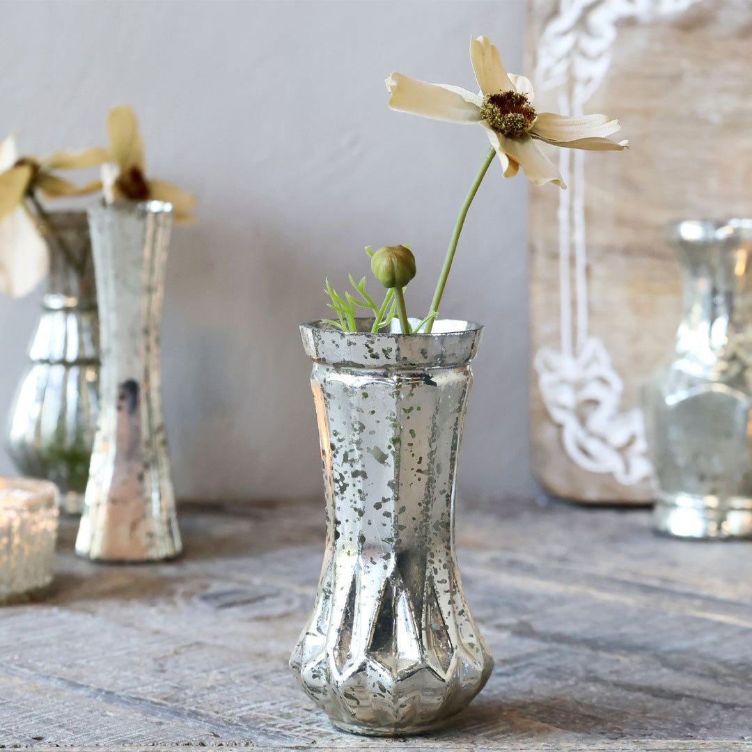 Chic Antique – Vase in Silberoptik | H12,5 cm