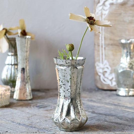 Chic Antique – Vase in Silberoptik | H12,5 cm