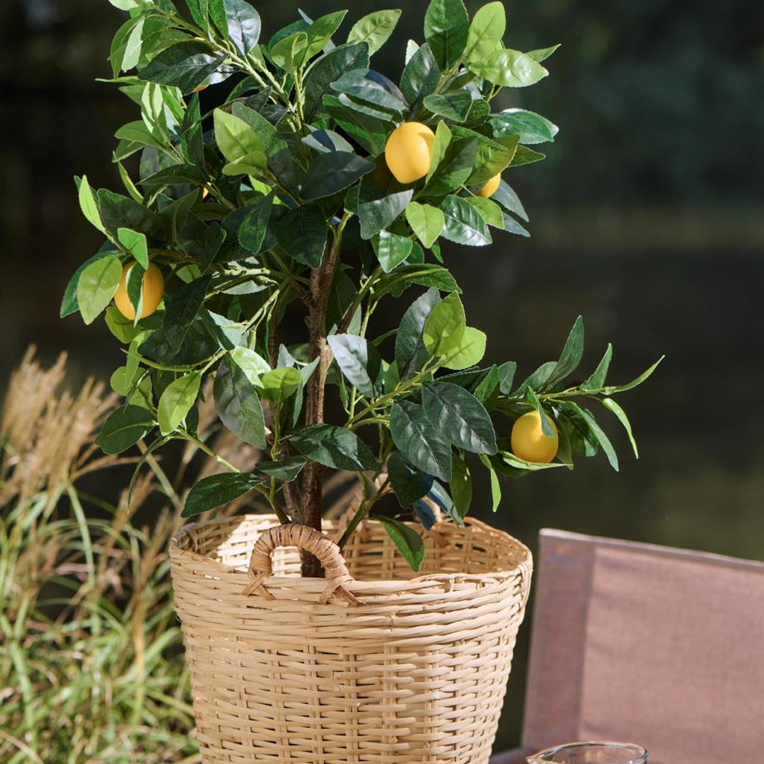 Ib Laursen – Naturgetreuer Zitronenbaum im Topf – Künstliche Pflanze 80 cm