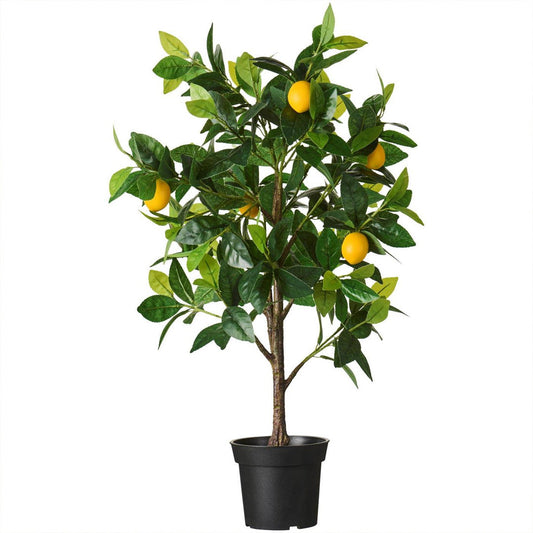 Ib Laursen – Naturgetreuer Zitronenbaum im Topf – Künstliche Pflanze 80 cm