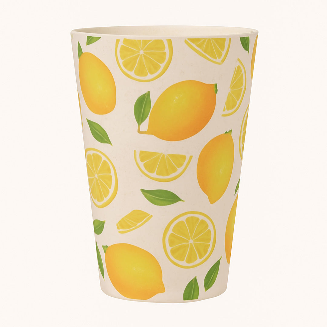 Zitronen-Becher – Bunt & Robust (Höhe 13 cm)