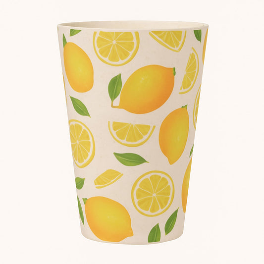 Zitronen-Becher – Bunt & Robust (Höhe 13 cm)