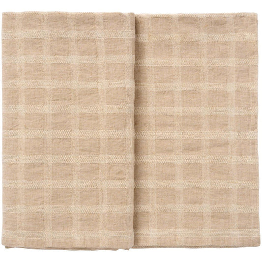 Ib Laursen – Quadratische Tischdecke mit Ton-in-Ton-Karos 150×150 cm