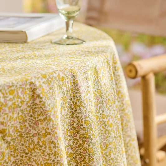 Ib Laursen – Rechteckige Tischdecke Rita aus Baumwolle – Natur, 150×250 cm