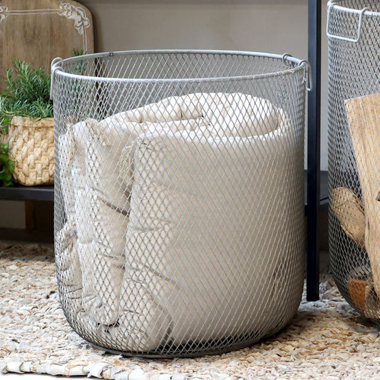 Chic Antique – Fil de Fer Korb | Klein | H45 cm | Antik Zink