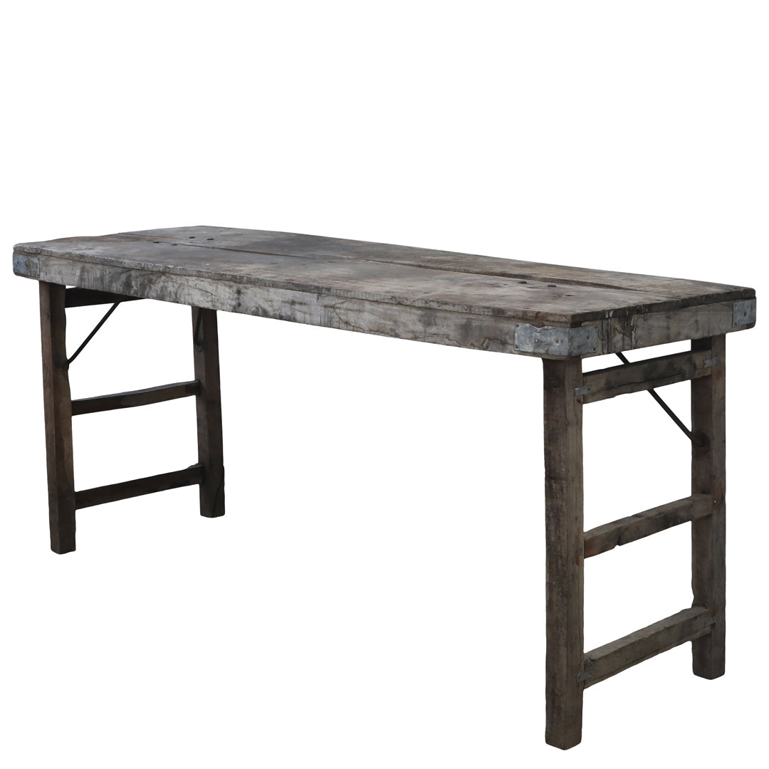 Chic Antique – Grimaud Vintage Holztisch, handgefertigt 67 x 150 cm