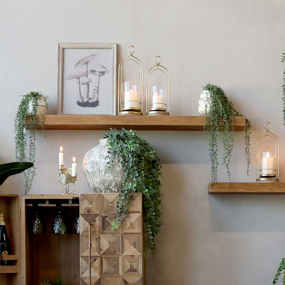 Chic Antique - Wandregal aus Holz im Natur-Look – 120 cm