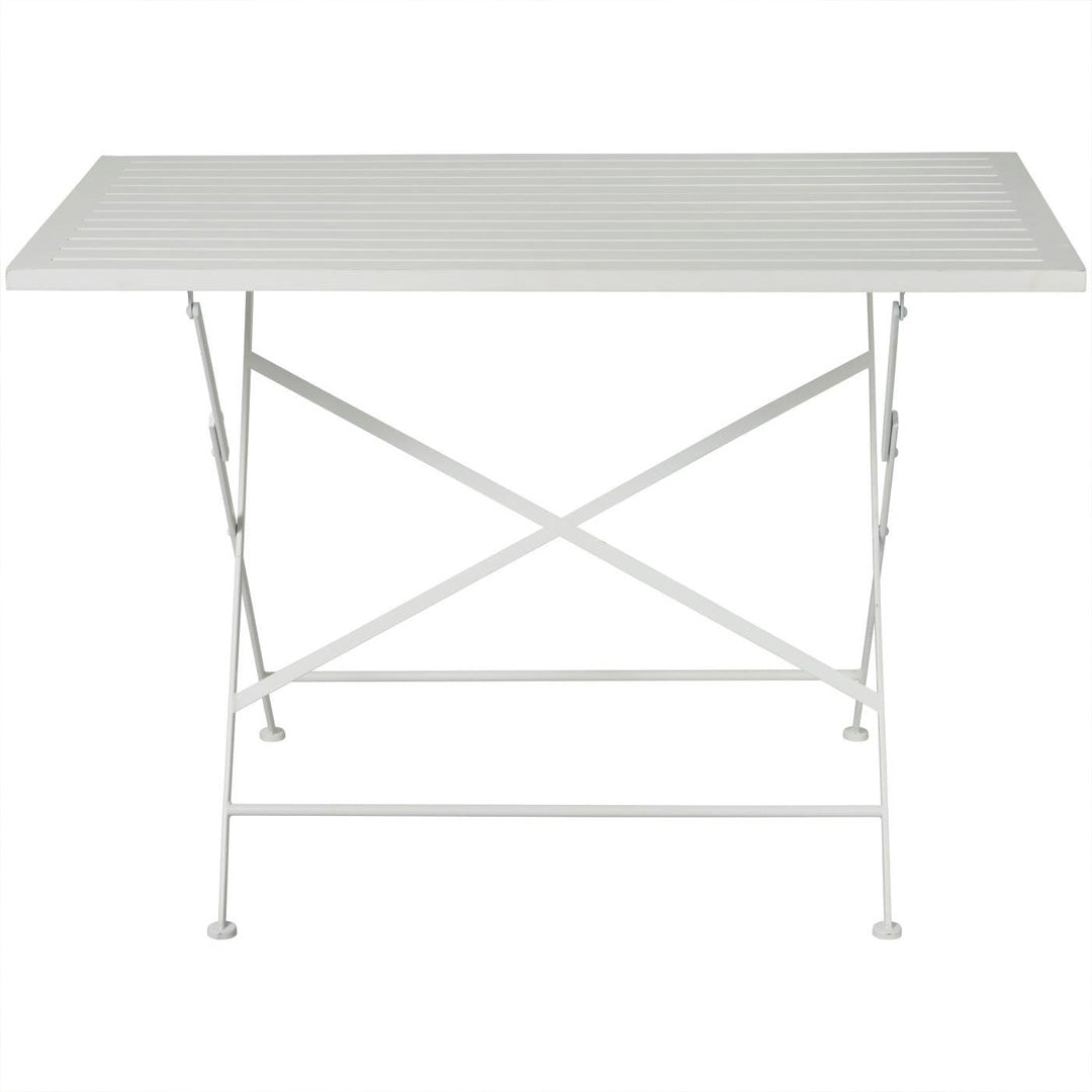 Ib Laursen – Klappbarer Tisch mit Kiefernholzplatte & weißem Metallgestell – 110 cm