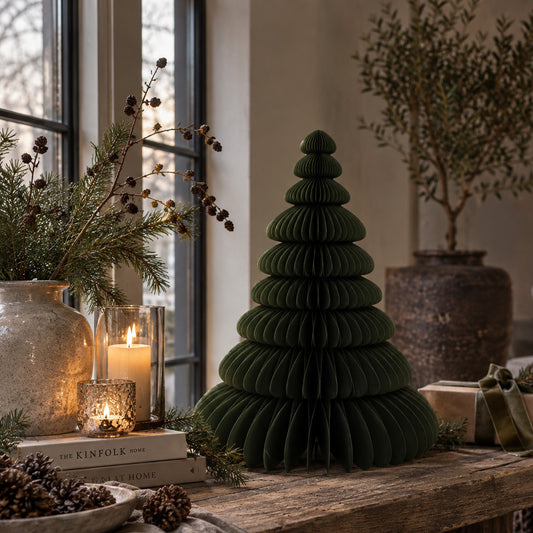 Faltbarer Papier-Weihnachtsbaum Grün – 50 cm