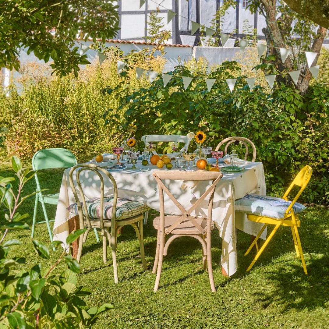 Klappstuhl aus Metall – Grün | Zusammenklappbarer Gartenstuhl