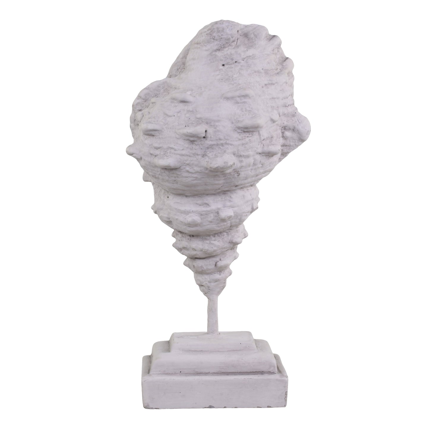 Chic Antique – Muschel auf Fuß H23/L8/B6 cm, Antik Grau