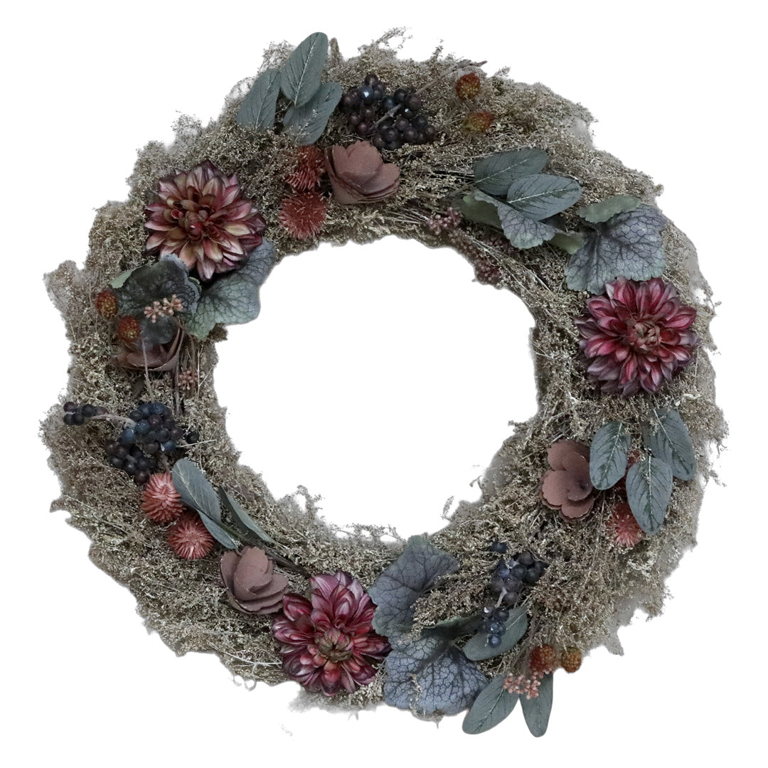 Chic Antique – Fleur Blumenkranz Ø46 cm – Dekorativer Kranz in Taupe