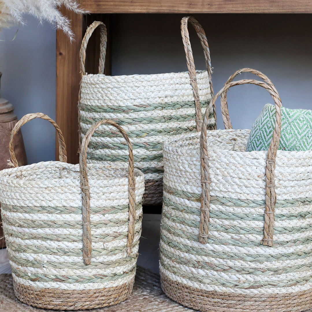 Chic Antique – Geflochtenes Korbset in Natur, 3-teilig