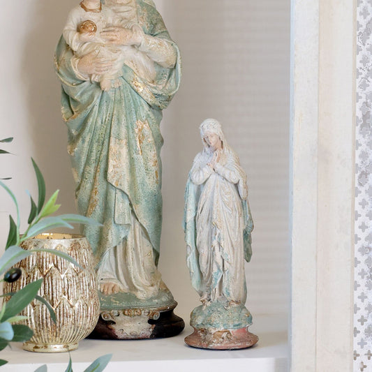 Chic Antique - Madonna Statue - Opal Resin - H31 cm