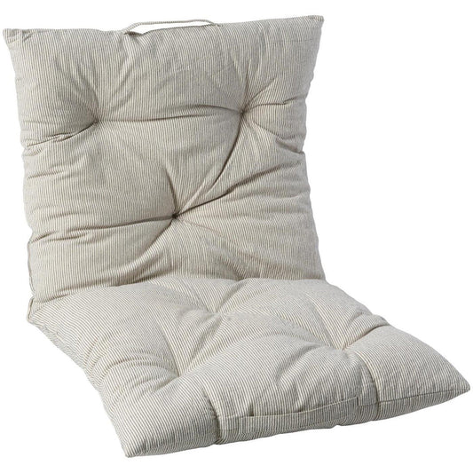 Ib Laursen – Matratzenauflage Baumwolle – Natur mit feinen schwarzen Streifen, 100 cm