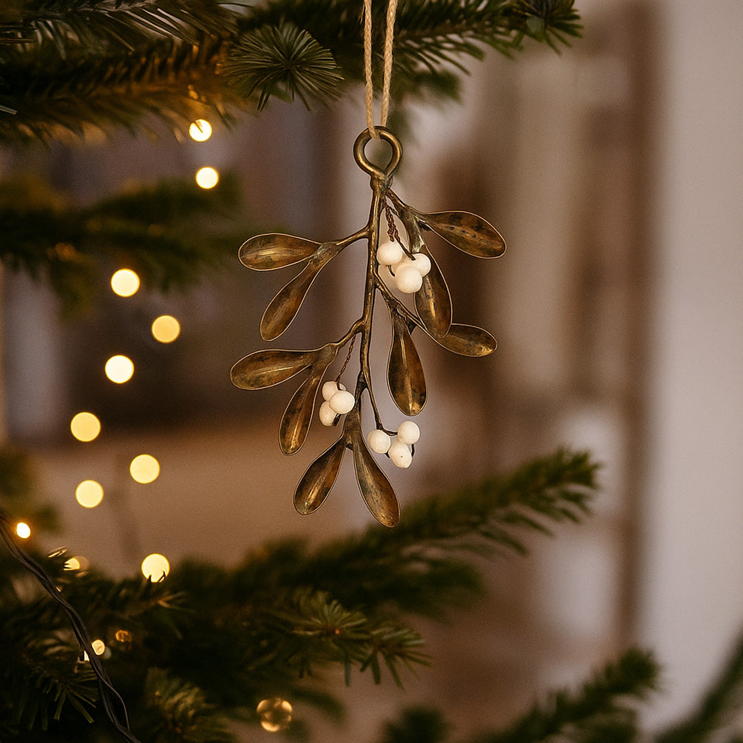 Ornament Mistelzweig aus Metall zum Hängen