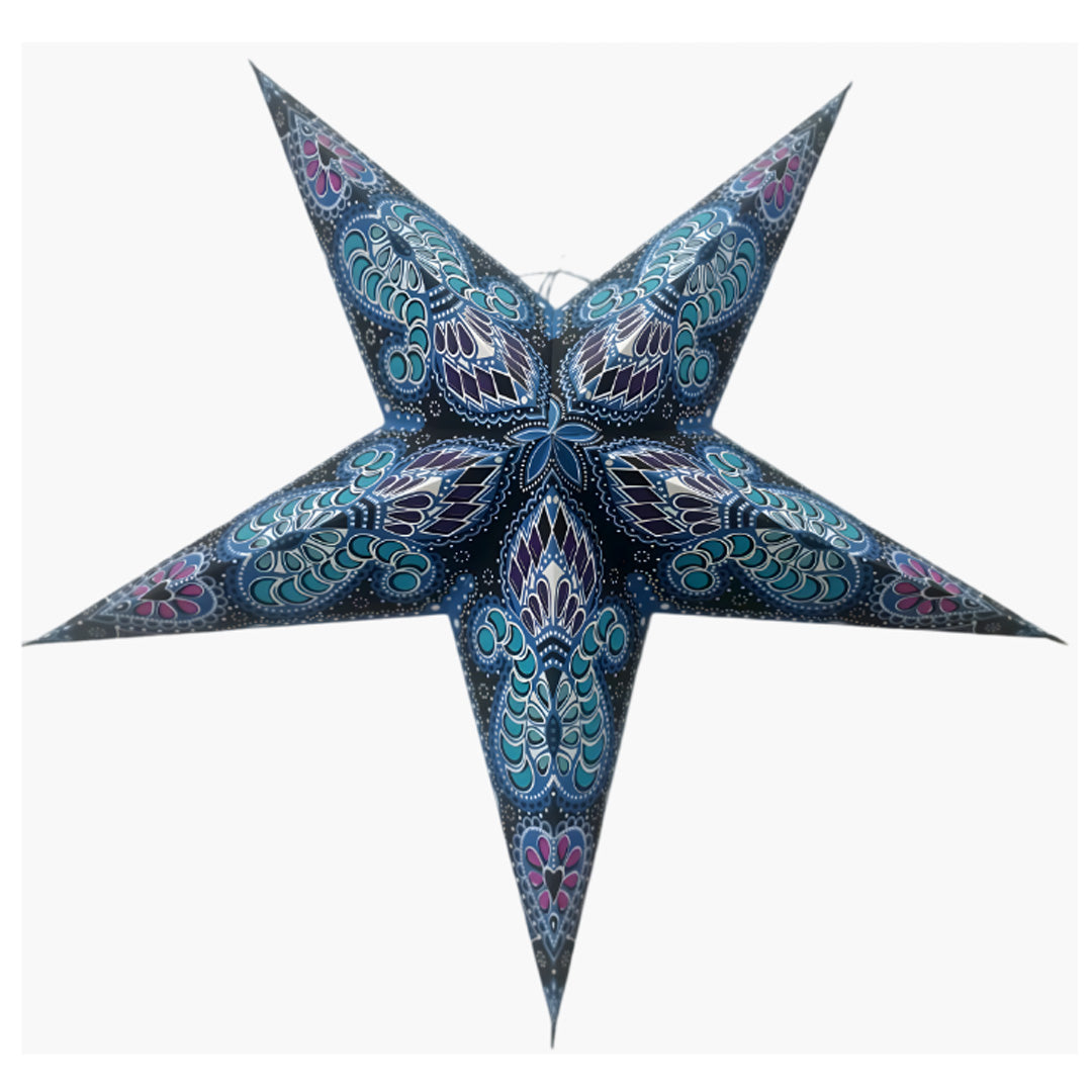 Tara Sternenlampe in Blau und Lila, Ø60 cm