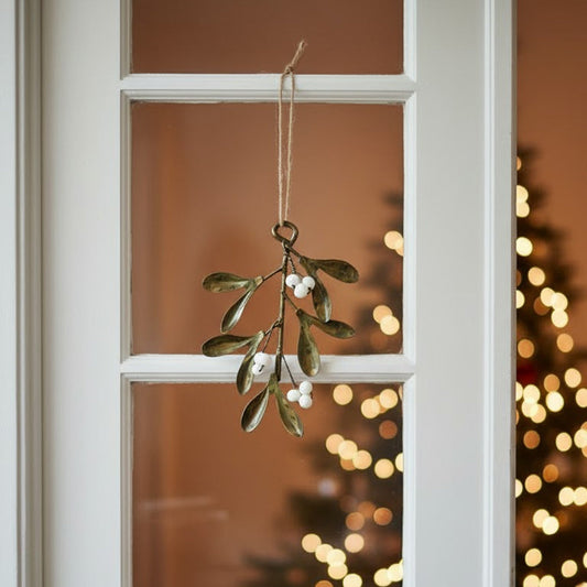 Ornament Mistelzweig aus Metall zum Hängen