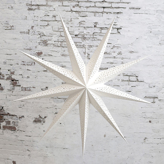 Vintage-Papierstern – Ø90 cm in Antik Creme