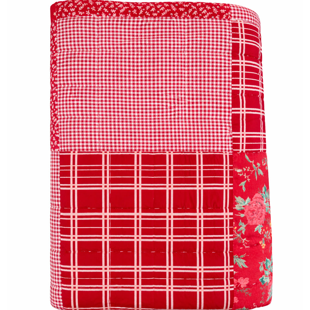 Handgequiltete Patchwork-Steppdecke (130 × 180 cm)