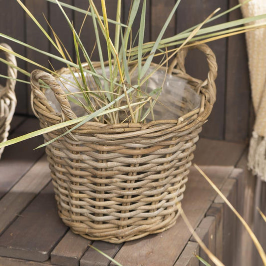 Ib Laursen – Korb aus Rattan mit Kunststoffeinsatz – 40 cm