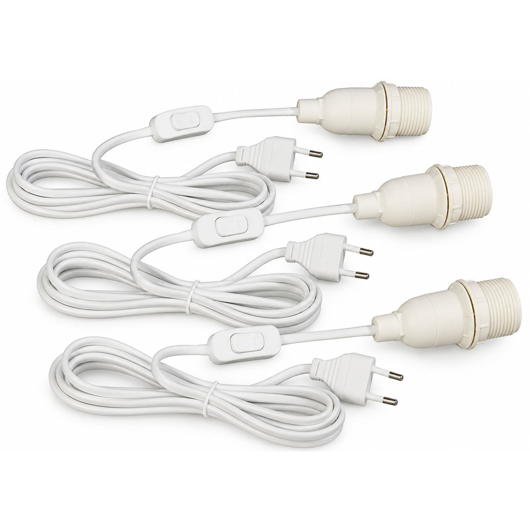 Sternlampen 3er-Set Ø60 cm – 3 handgefertigte Papiersterne inkl. Kabel
