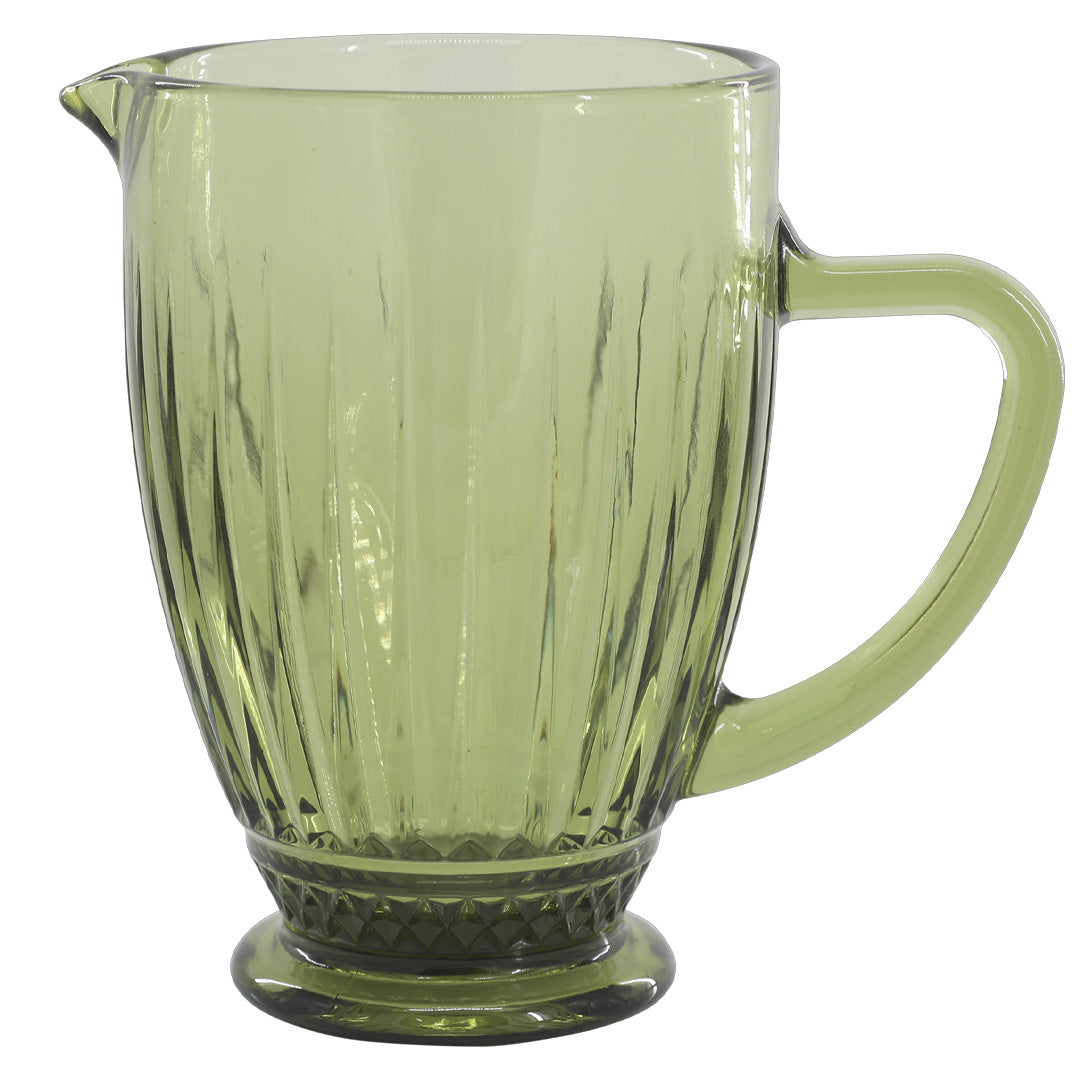 Chic Antique – Saint-Émilion Glaskaraffe mit Muster – Olivgrün 1 L