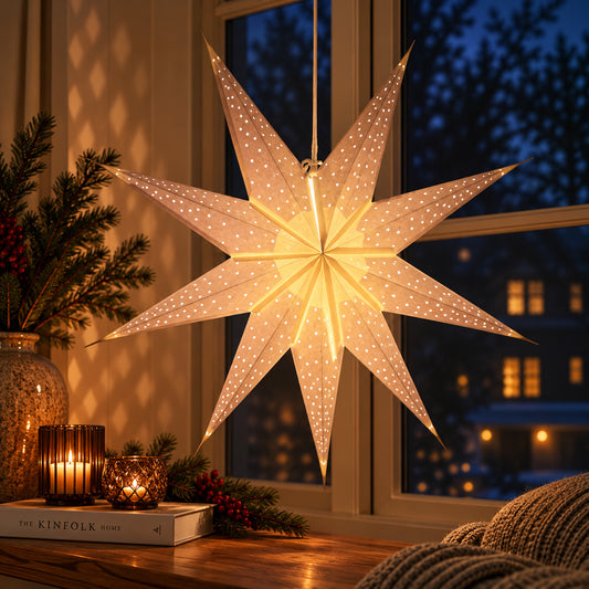 Shanti Sternlampe Weiß – Ø 60 cm