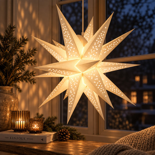 Chandra Multi Sternlampe Weiß – Papierstern Ø 60 cm