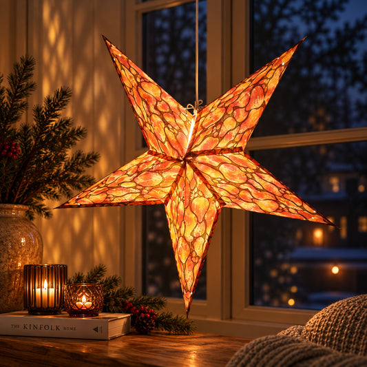 Leela Sternlampe in warmen Goldtönen – Ø 60 cm