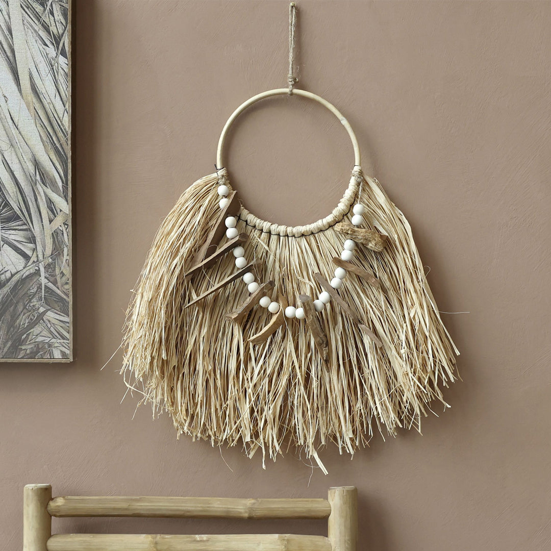 Chic Antique – Wanddekoration | Handgefertigtes Palmblatt | H51 cm | Natur