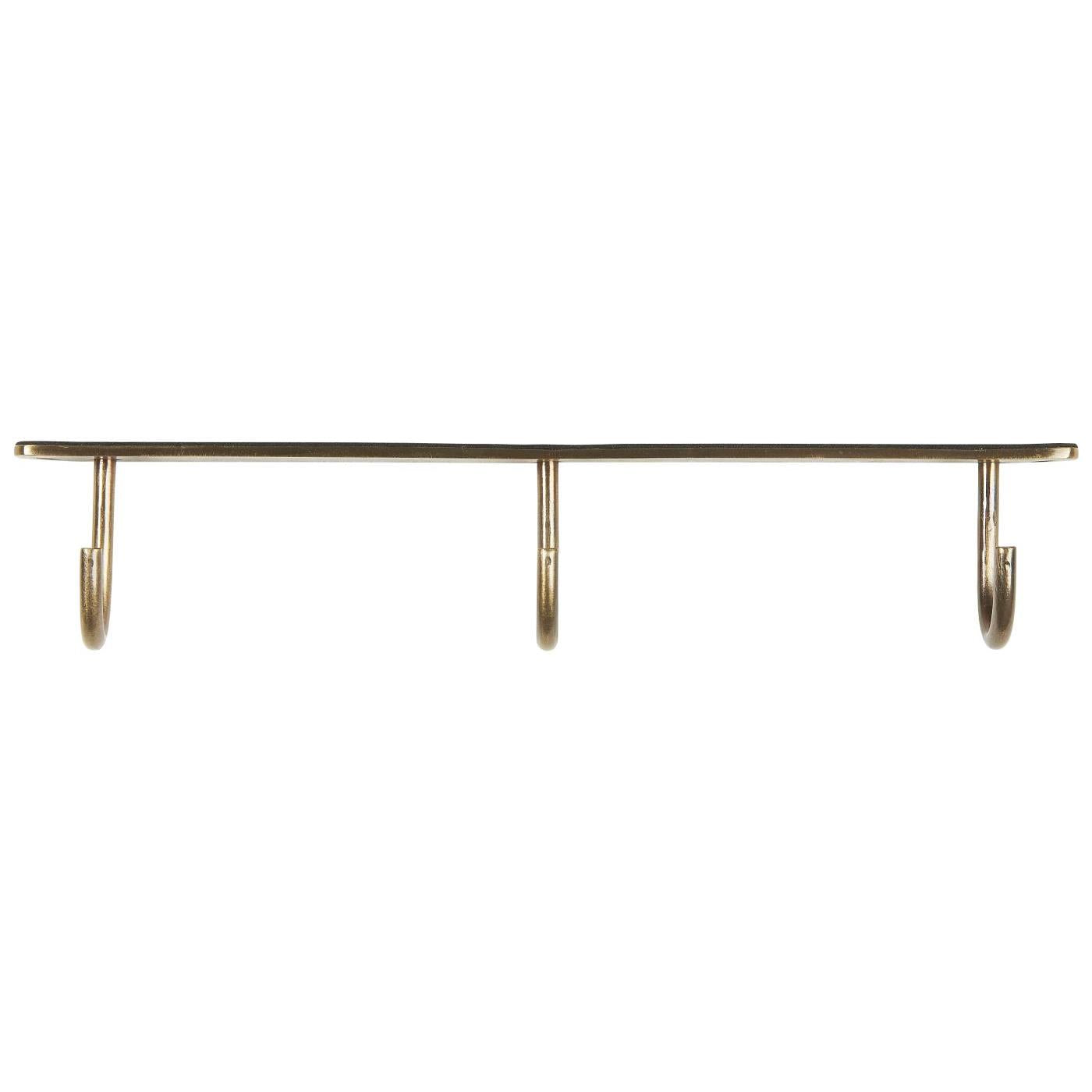Ib Laursen - Knageracke mit 3 Haken im Antik-Messing-Look