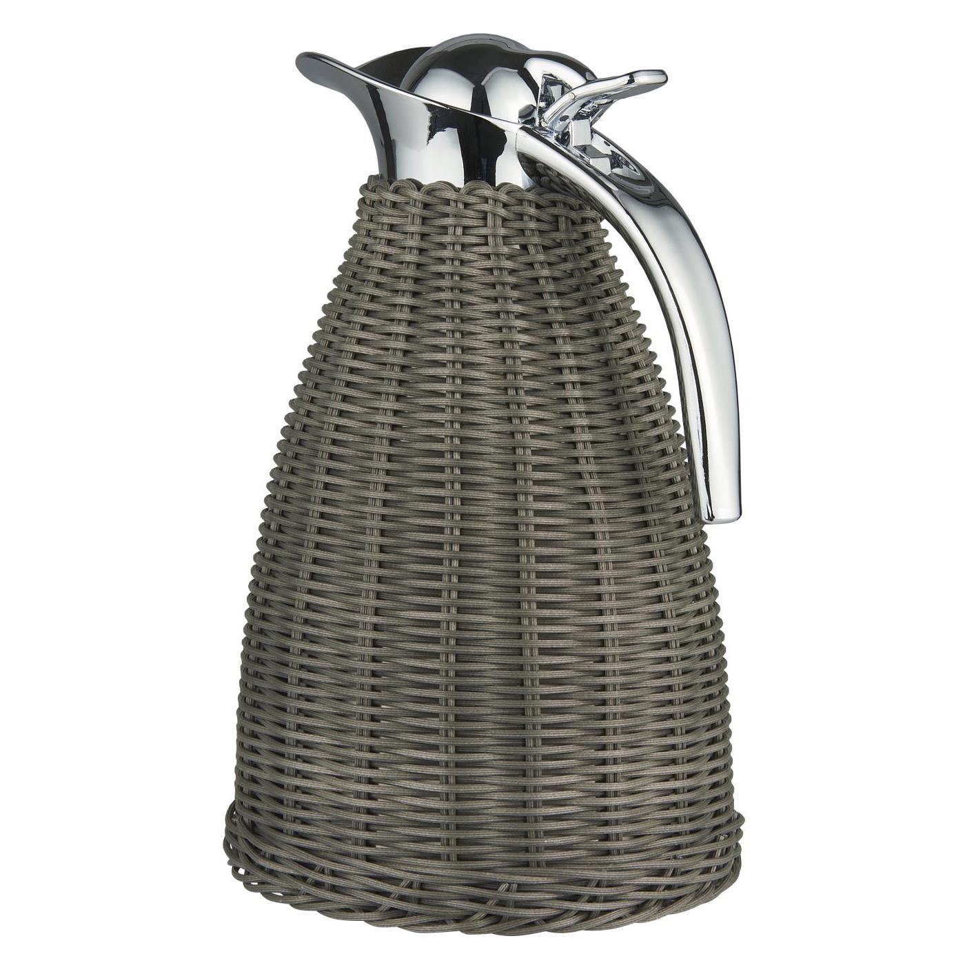 Ib Laursen - Thermoskanne grau Polyrattangeflecht 1500 ml