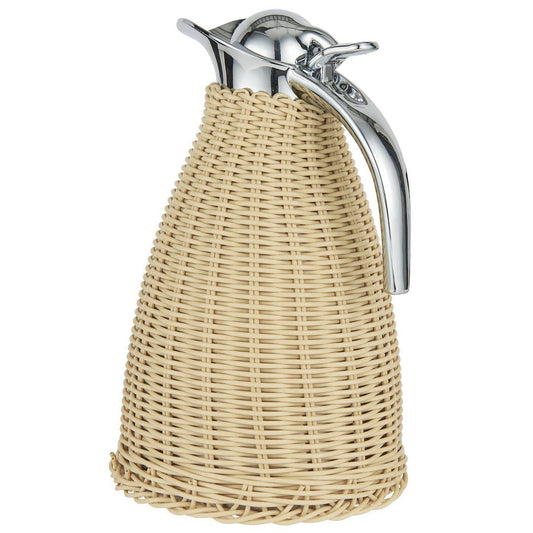 Ib Laursen - Thermoskanne aus Natur-Polyrattan-Geflecht, 1500 ml